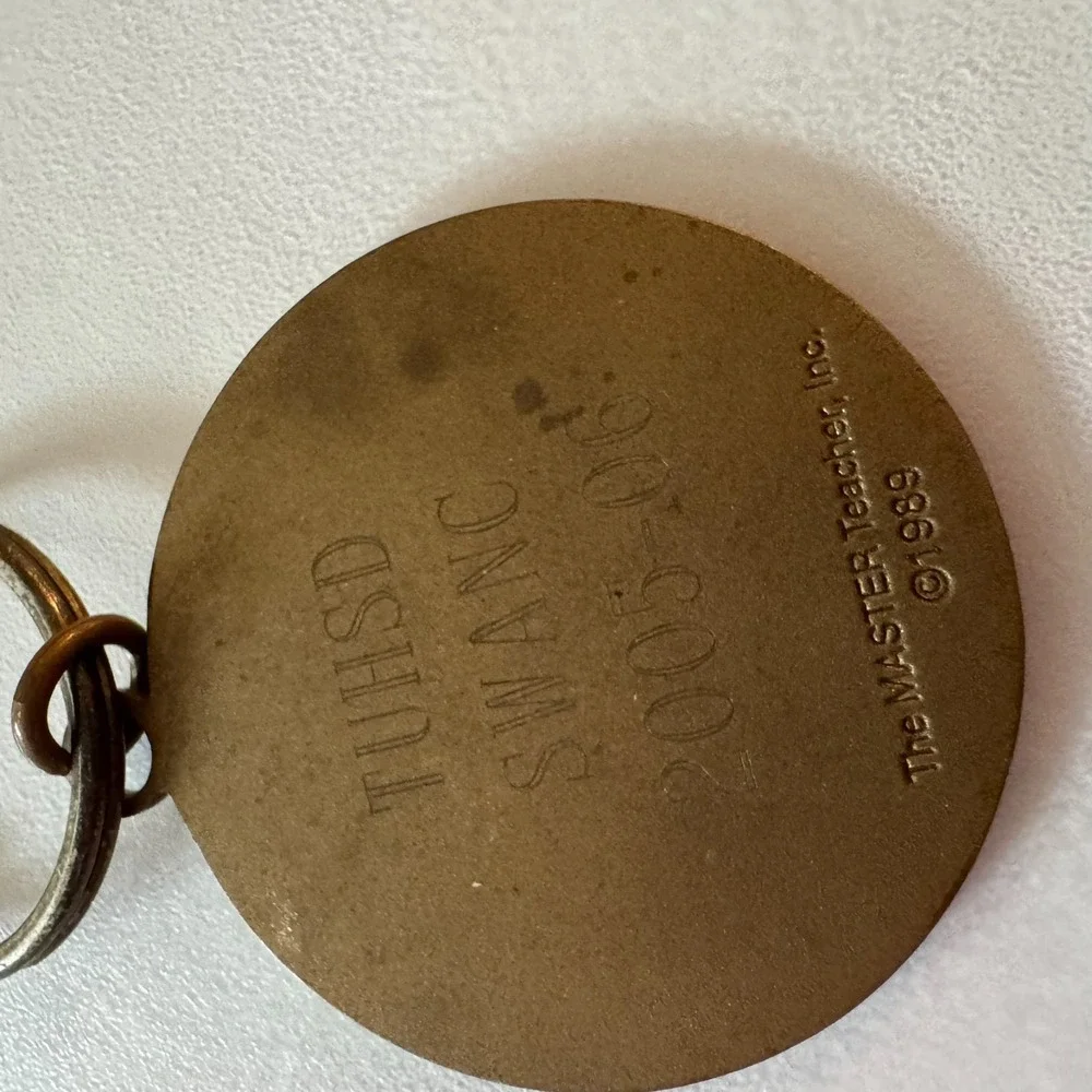 Compass Keychain Key Ring with Engraved Back from the MASTER Teacher 2005-06‎
